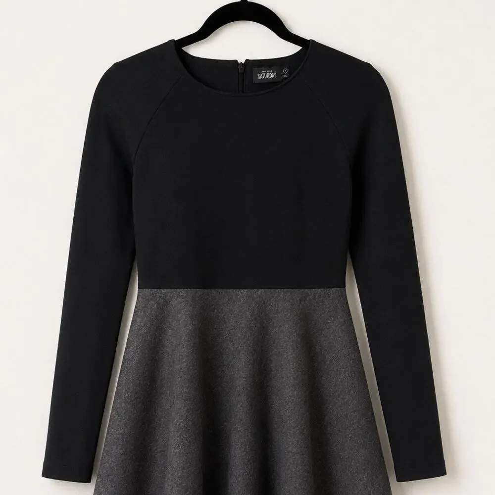 Kate Spade Saturday Colorblock Wool Fit & Flare Dress Size 4